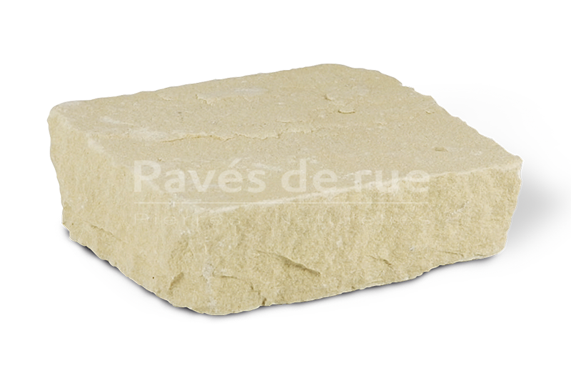 pavés grès neuf 14 X 14 X 4 blanc calcaire