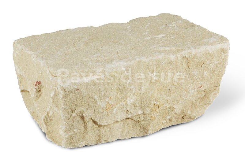 pavés grès neuf 14 X 20 X 8 blanc calcaire