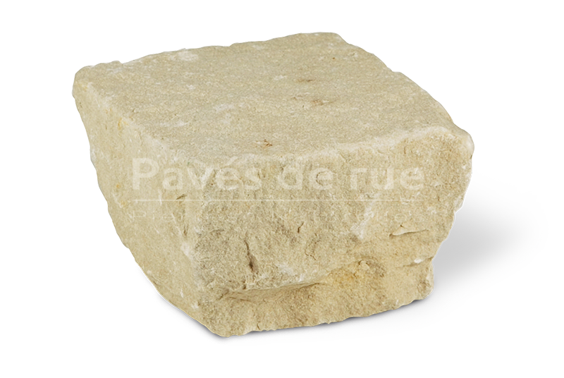 pavés grès neuf 14 X 14 X 8 blanc calcaire